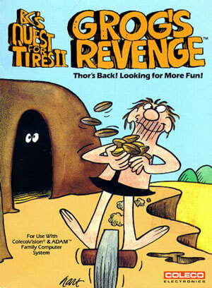 B.C.'s Quest for Tires II: Grog's Revenge for Colecovision Box Art