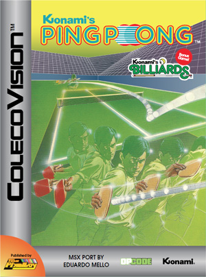 Konami's Ping-Pong for Colecovision Box Art