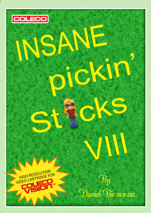Insane Pickin' Sticks VIII for Colecovision Box Art