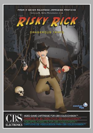 Risky Rick In Dangerous Traps for Colecovision Box Art