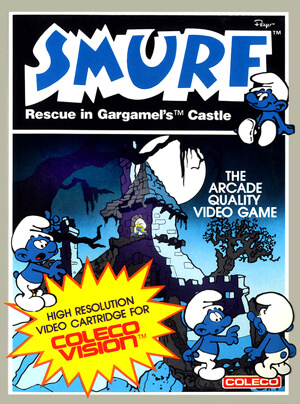 Smurf Rescue in Gargamel's Castle for Colecovision Box Art