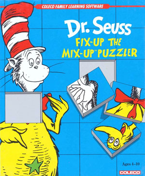 Dr. Seuss' Fix-Up the Mix-Up Puzzler for Colecovision Box Art