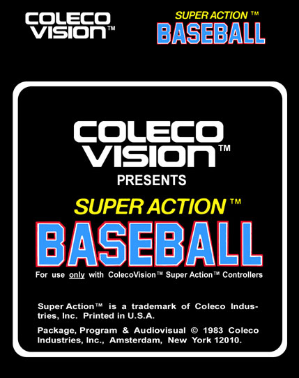 Super Action Baseball Label