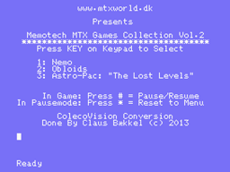 Memotech MTX Series Games Collection Vol.2 Screenshot